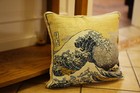 Signare Tapestry Great Wave of Kanagawa Throw Pillow Cases Cushion Cover