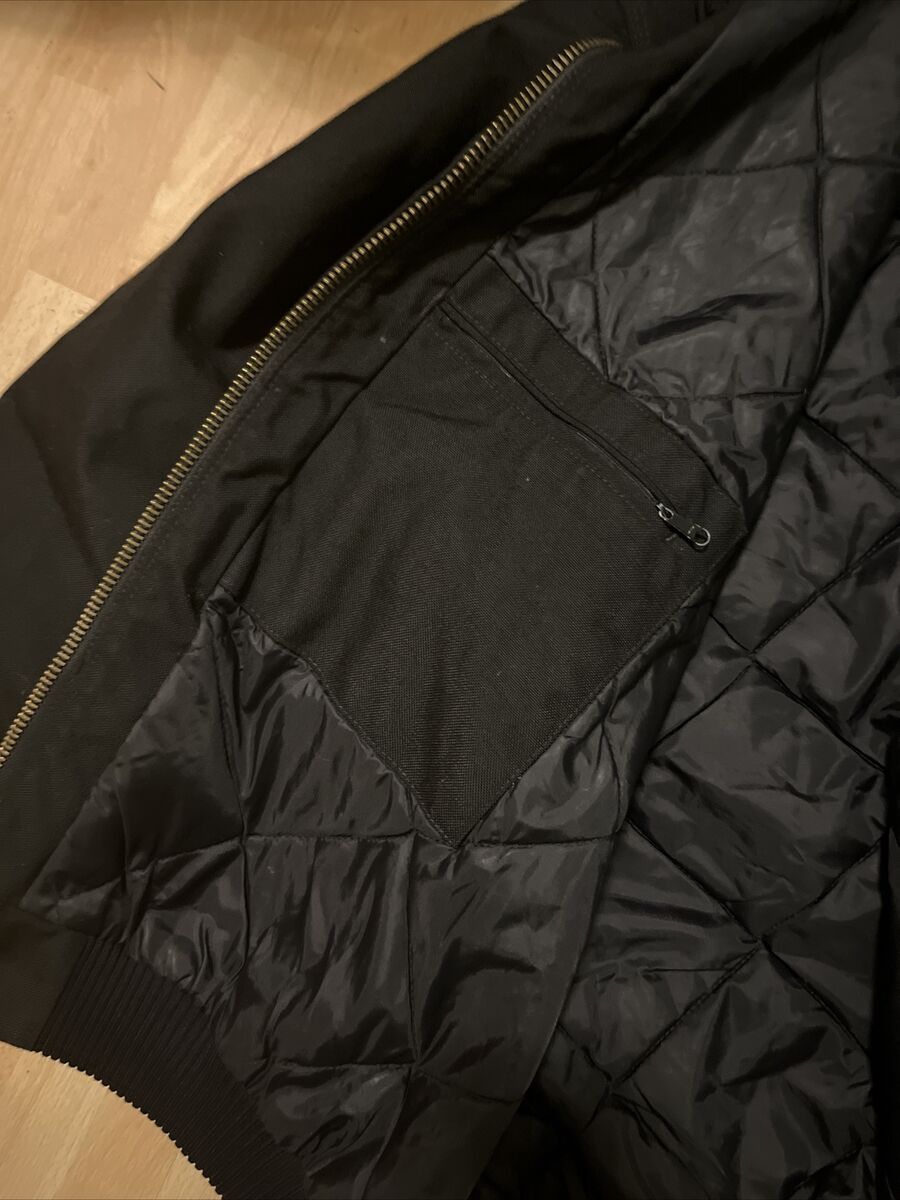Carhartt J133 Blk Artic Quilted Lined Hooded Jacket Mens Sz Carhartt J133 Blk Artic Quilted Lined Hooded Jacket Mens Sz