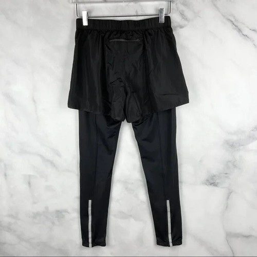 Zara Man integrierte schwarze Leggings Shorts reflektierend Workout Gr. L mit Top Gr. M - Bild 4 von 9
