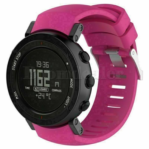 Silicone Replacement Wristband Strap for Suunto Core Alu Deep Black Watch Straps - Picture 19 of 20