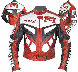 YAMAHA Mens Motorbike Leather Jacket Racing Motorcycle Biker Leather Jackets