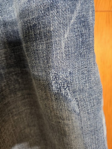 Jeans rosso cammello 36x30 bootcut invecchiato leggermente sbiadito blu - Foto 4 di 18