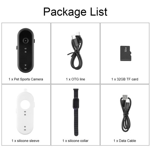 Wireless Pet Dog Cat Collar Camera Recorder Cam Video Monitor Sports Camera 32GB - Picture 12 of 12