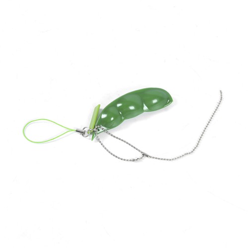 Cute Creative Extrusion Pea Bean Soybean Edamame Stress Relieve Toy Keychain 1X - Picture 13 of 16