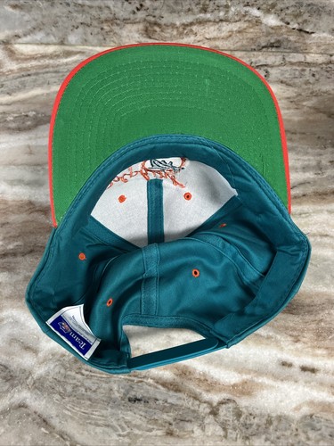Team NFL AJD Miami Dolphins Vintage 90's Snapback Hat - Has A Stain (See Photos) - Picture 9 of 10