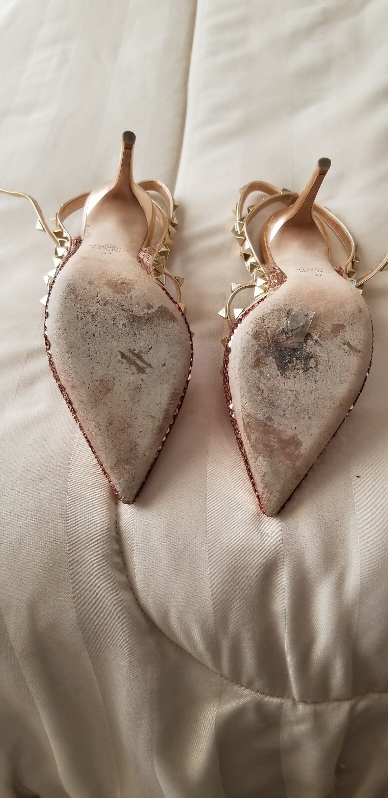 Valentino Garavani Rockstud Pumps 37 pink gold Sequins (Authenticity (Authenticity (Authenticity Guaranteed) c6dabb Valentino Garavani Rockstud Pumps 37 pink gold Sequins (Authenticity (Authenticity (Authenticity Guaranteed) c6dabb