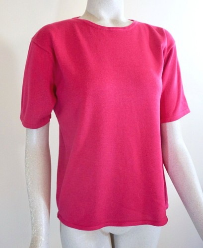 Casual Corner Damen Kurzarm Rundhals Pullover Pulli, Hot Pink, Gr. S - Bild 1 von 10