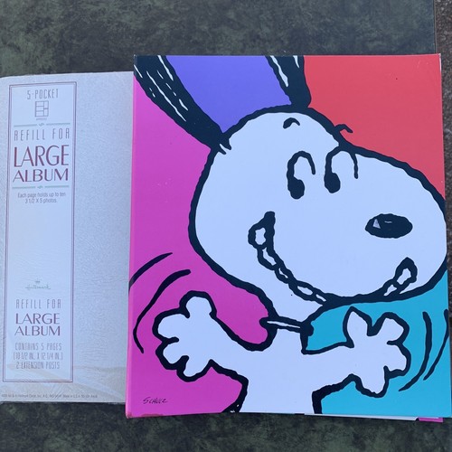 Grande album vintage Schultz Snoopy Hallmark Ra6045 USA + confezione ricarica