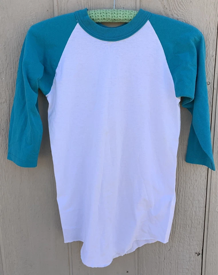 Camiseta raglán vintage de béisbol puntada única años 80 años 80 talla juvenil L 14 16 Foto 2 de 4