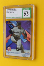 2018 BOWMAN'S BEST PURPLE REFRACTOR AROLDIS CHAPMAN #45 CSG 9.5 #/250
