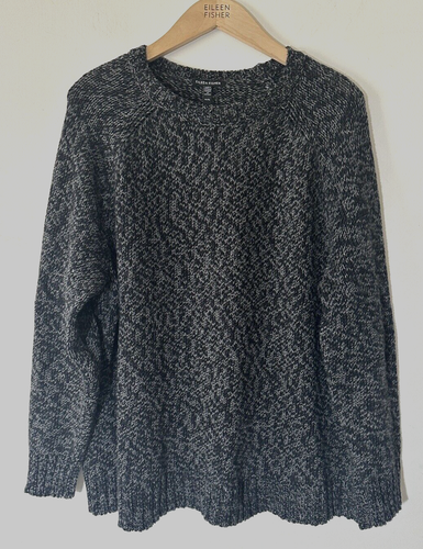 Suéter Cuadrado $298 EILEEN FISHER Talla XL Negro Algodón Cachemira Nuevo con Etiquetas - Imagen 5 de 7