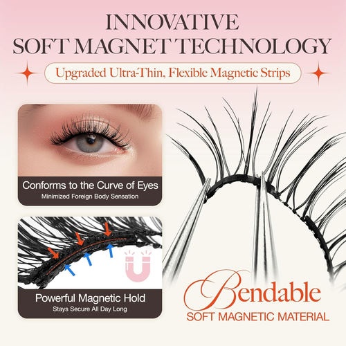 LASHVIEW Upgrade Magnetische Wimpern mit Applikator Wiederverwendbar Weichmagnetisch - Bild 4 von 12