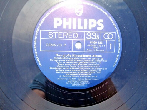 Das Grosse Kinderlieder-Album 1973 Philips 6612 030 German G/F Press 2 LP's NM - Picture 8 of 12