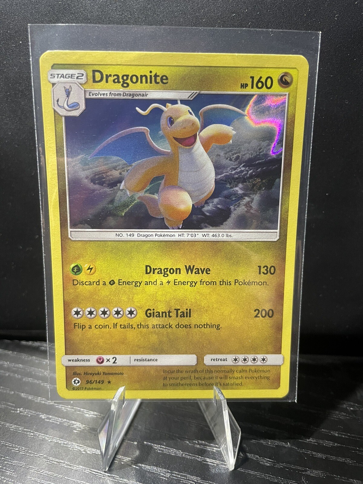 Pokemon TCG Sun & Moon 96/149 - Dragonite - Cosmos Holo Rare - NM