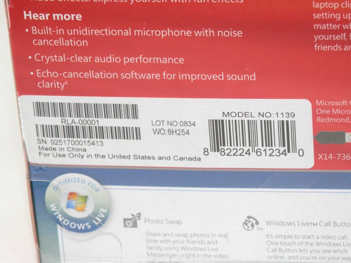 Microsoft LifeCam Show Webcam USB • PC Windows 2 MP HD Optique Auto Focus NEUF - Photo 5/10