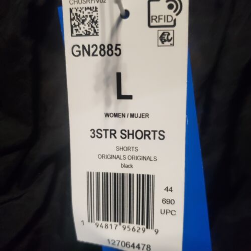 Adidas Trefoil Woven Shorts GN2885 Black White Women's Size Large Running Shorts - Picture 4 of 12