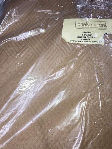 Chelsea Frank Emery Camel Queen Duvet Cover & Bed Skirt NWT EMC05/EMC02 Set 2 - Picture 4 of 9