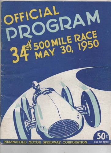 1950 INDIANAPOLIS 500 OFFICIAL PROGRAM - Picture 1 of 2