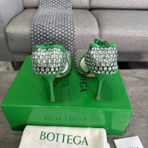 Bottega Veneta Pumps Mesh Sandalen Web Glitzer Sittich grün Gr. 6,5 39,5 NEU - Bild 11 von 24
