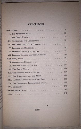 THE ROAD TO SERFDOM, by FRIEDRICH A. HAYEK, 1956, 11th IMPRESSION, SOCIALISM - Picture 6 of 6