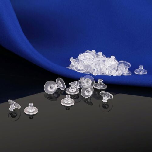 Earring Backs Rubber,100pcs Soft Clear Earring Backs for Studs,Hypoallergenic - Picture 2 of 18