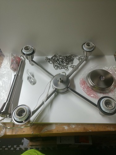 Hampton Bay Light Kit for Oron 4-Light Brushed Steel Chandelier HDP12069 - Picture 1 of 8