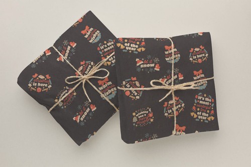 Rollo de papel de envolver Navidad, 70cm x 10M regalo festivo navidad papel kraft marrón - Imagen 4 de 5