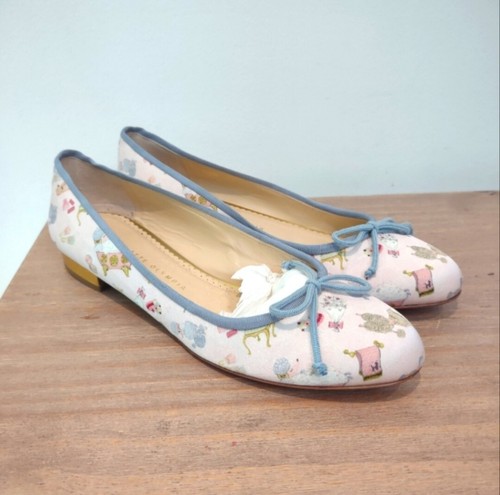 Charlotte Olympia Poodle Miranda pink and blue ballerina flats 40 $495 - Picture 2 of 7