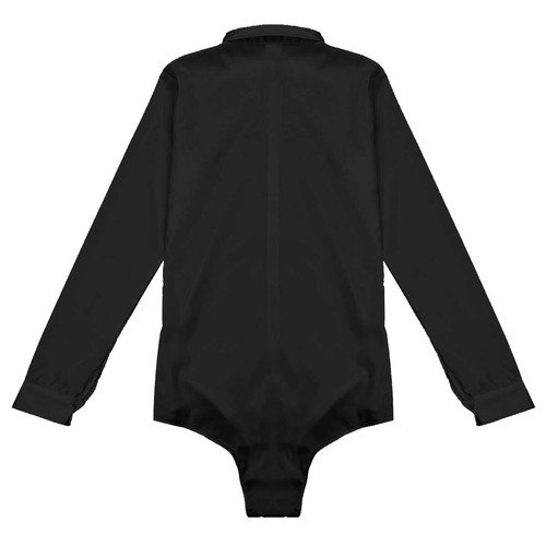 Men Long Sleeve Modern Latin Ballroom Shirt Dance Shirts Zipper One-piece Romper - Picture 14 of 17