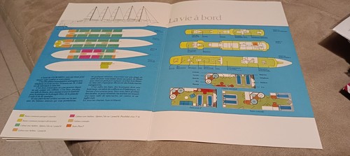 Club Med 1. First brochure 1989-1990. Deck plan. French text. - Imagen 2 de 3