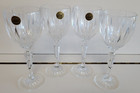 4 CRYSTAL D ARQUES FRANCE CLEAR LEAD CRYSTAL WINE GOBLETS 8 INCHES HOLDS 8 OZS