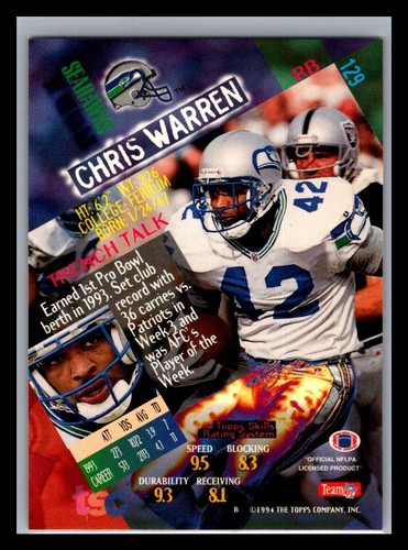 1994 Topps Stadium Club Football # 1 - 210 - Pick Your Card! - Picture 258 of 420