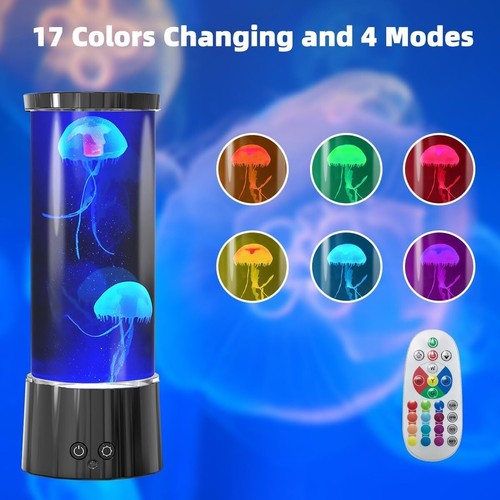 Jellyfish Lava Lamp Quallen Lampe Jellyfish Lamp Aquarium LED Tank Mood Lampe DE - Bild 6 von 23