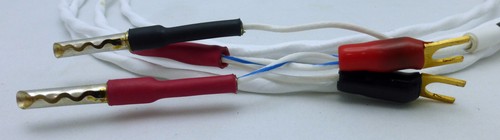 Nerve Audio Axon 16 Speaker cable 8' Banana Z Plug to barrier strip spades - Picture 2 of 5