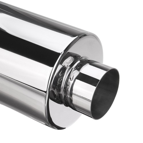 Silenciador de escape de coche universal de 2,5 pulgadas acero inoxidable longitud de olla 11,5" - Imagen 12 de 12