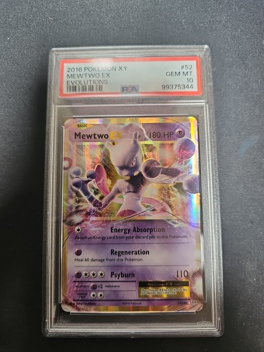 2016 Pokemon XY Evolutions Mewtwo EX 52/108 PSA 10 💎 Gem! Ultra