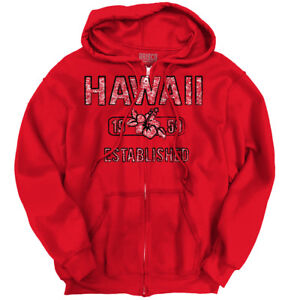 Hawaii-State-Pride-T-Shirt-State-Flag-USA-Hibiscus-Gift-Ideas-Zipper-Hoodie