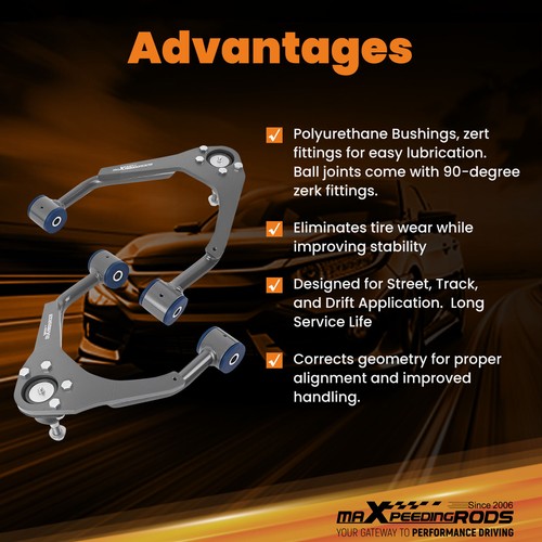 Upper Drop Alignment Control Arms Drop Kit For 2007-15 Chevrolet Silverado 1500 - Picture 5 of 12