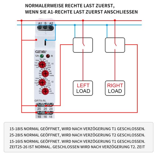 GEYA Rechts-Links Wechsler Timer Cycler Relais Zeitrelais Schalter AC/DC 12-240V - Picture 9 of 14