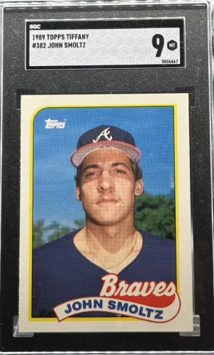 1989 Topps Tiffany #382 John Smoltz SGC Mint 9 Hof Rc Rookie