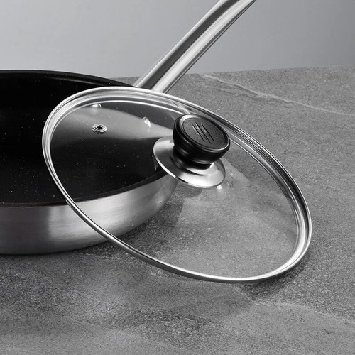 Pot Cover Tempered Glass Round Frying Pan Cover Visible Vertical Lid Pot Lid - Picture 15 of 28