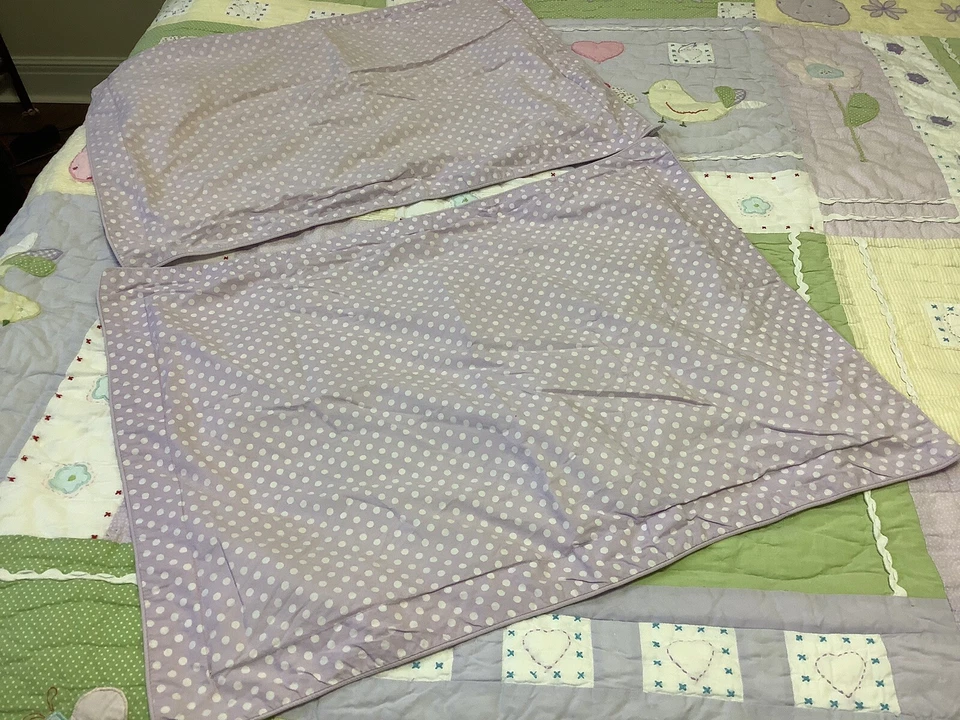 Edredón y 2 fundas Pottery Barn Kids Full Queen lavanda retazos Foto 2 de 4