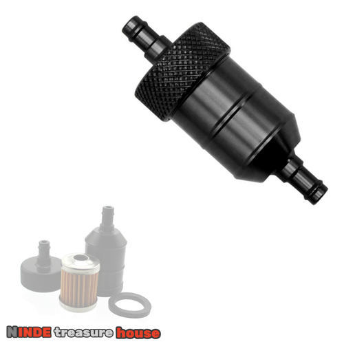 BILLET ALUMINUM IN LINE FUEL FILTER 1/4" FOR GO KARTS ATV DUNE BUGGY MOTORCYCLE - Picture 4 of 5