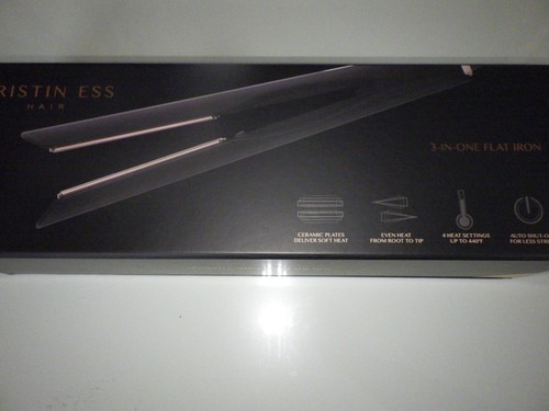 Kristin Ess Piastra per Capelli 3 in Uno in Ceramica Ferro da Stiro Piatto 1 1/4", Nero - Foto 2 di 3