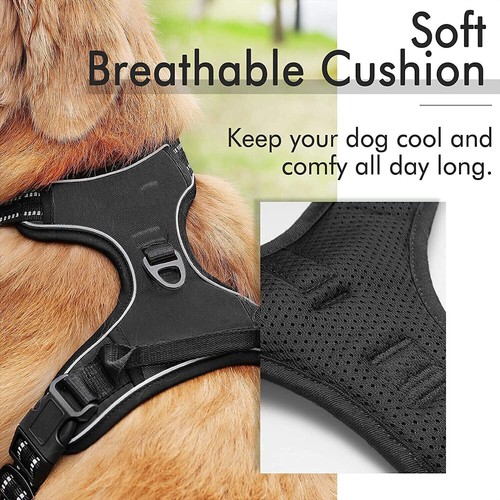 No-Pull Pet Dog Harness with Handle Adjustable Reflective Padded Vest S,M,L UK - Picture 10 of 15