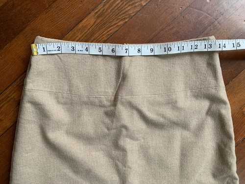 Banana Republic Wool Mini Skirt 0 Brown Classic Lined Stretch Academia XS Preppy - Picture 10 of 12