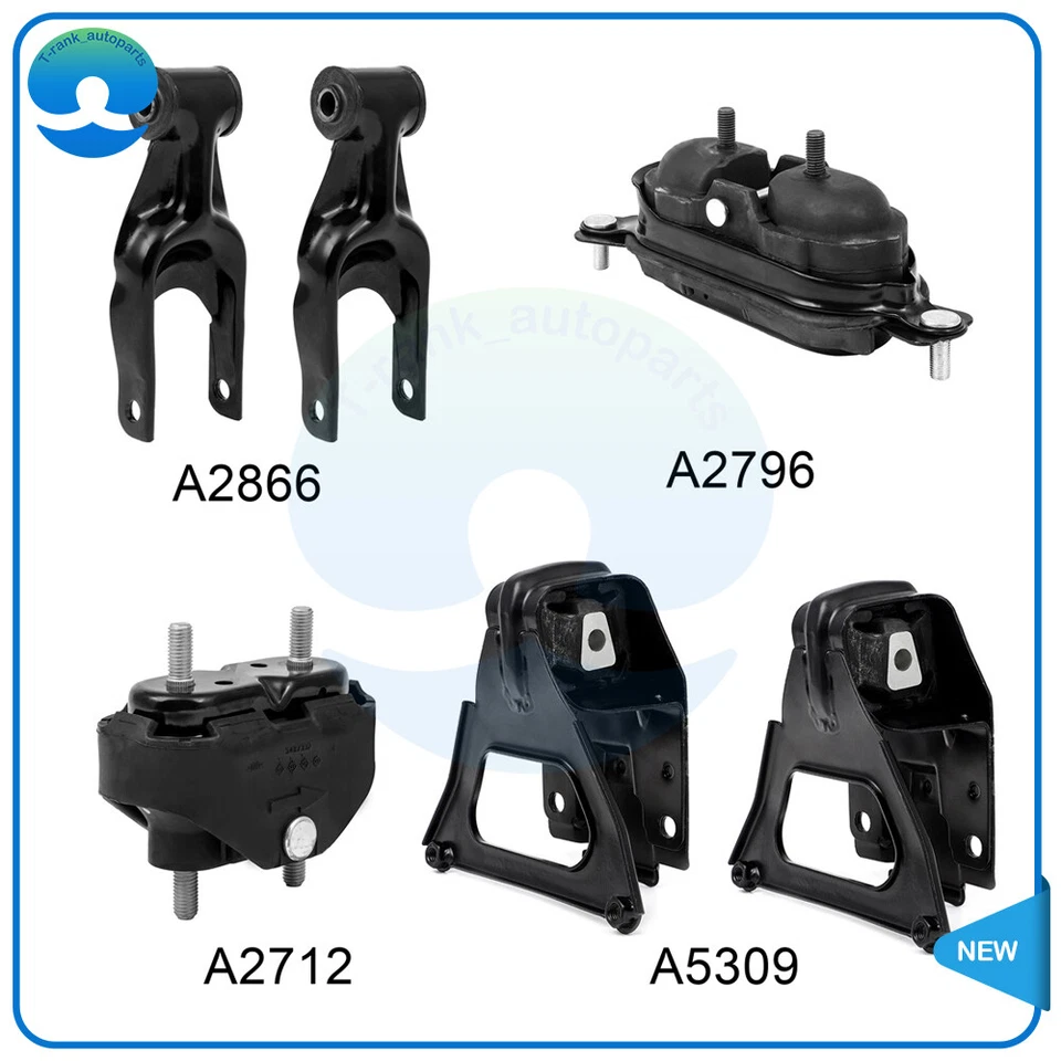 Комплект креплений двигателя и коробки передач 6 шт подходит для Chevrolet Impala 2000-2005 годов выпуска - Изображение 3 из 4