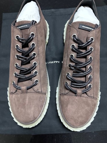 Giuseppe Zanotti brown suede BLABBER UOMO shoes Sz 13 Hand Made in Italy - Picture 1 of 6