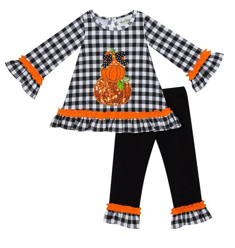 Rare Editions Baby Girl's Harvest Pumpkin Tunic & Legging Set-Size-18M or 24M - Image 4 of 4
