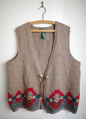 トップス Polo Ralph Lauren 90s Native Vest Vintage 90s Polo Ralph Lauren Knit Vest Small Pony Logo